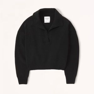 A&F Chenille Notch-Neck Sweater